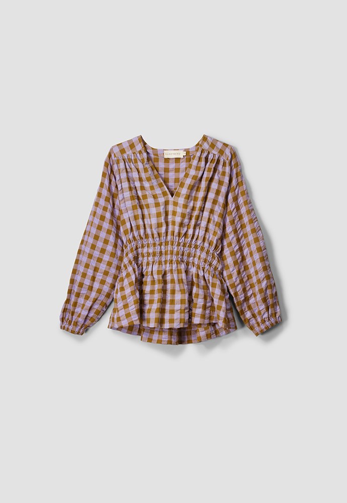 Lucia Blouse - Autumn Check - Kuranga Native Nursery